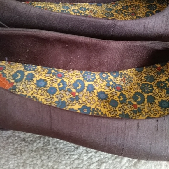 Rocket Dog Floral Linen Look Wedge Shoes7.5M Brown - Picture 3 of 16